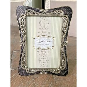 Sheffield Home 4 X 6 Jeweled Metal Marbled Enamel Photo Easel Picture Frame